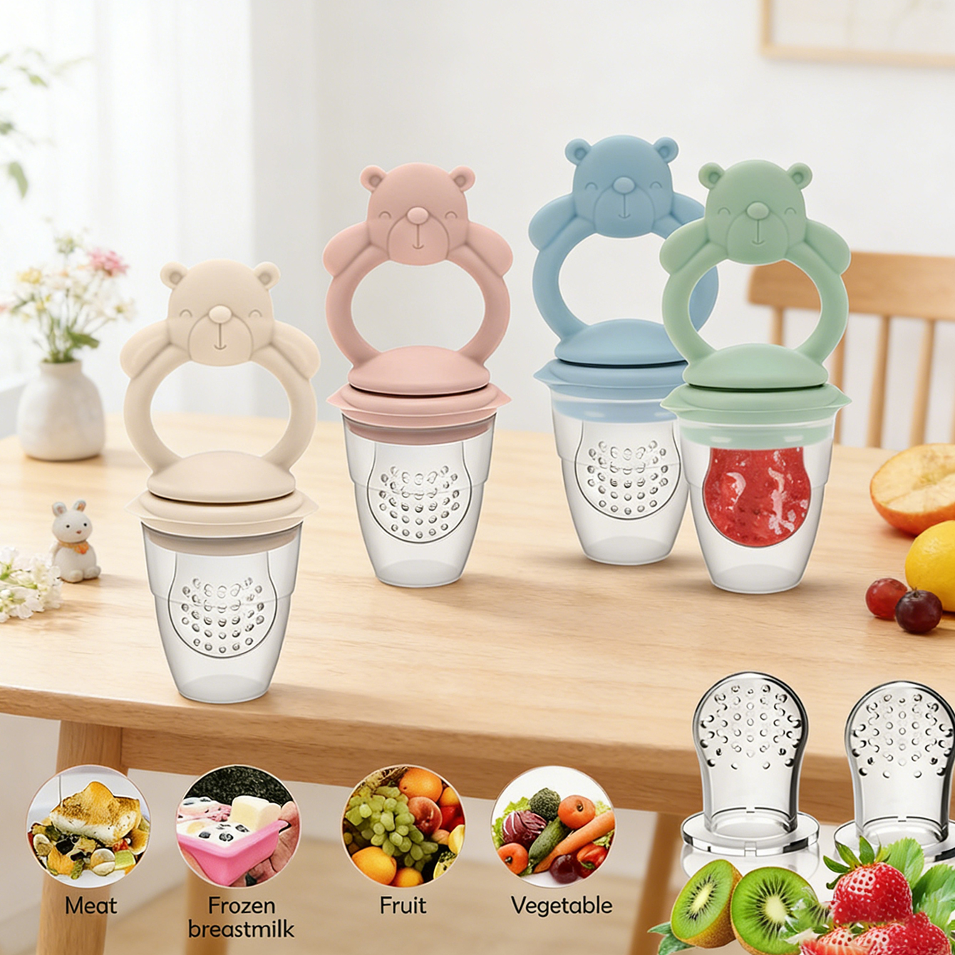Baby Food Usa - Baby Fruit & Food Feeder Pacifier,