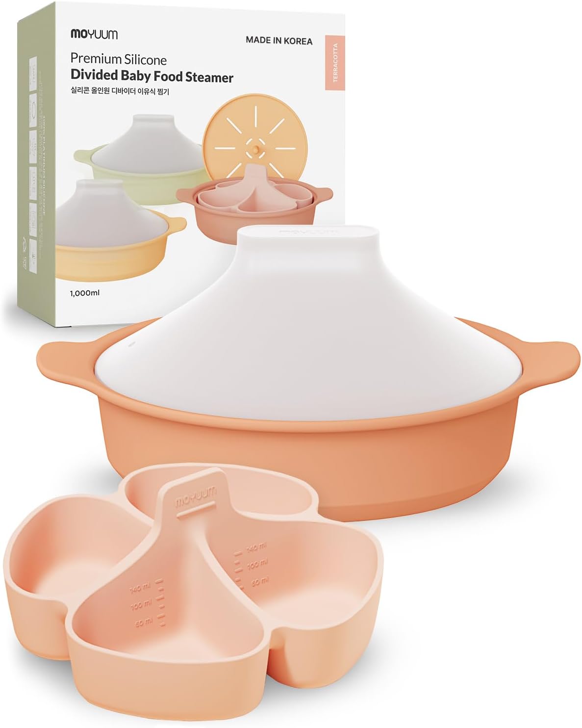 Baby Food Korea - Silicone Microwave Divided Steamer | Made