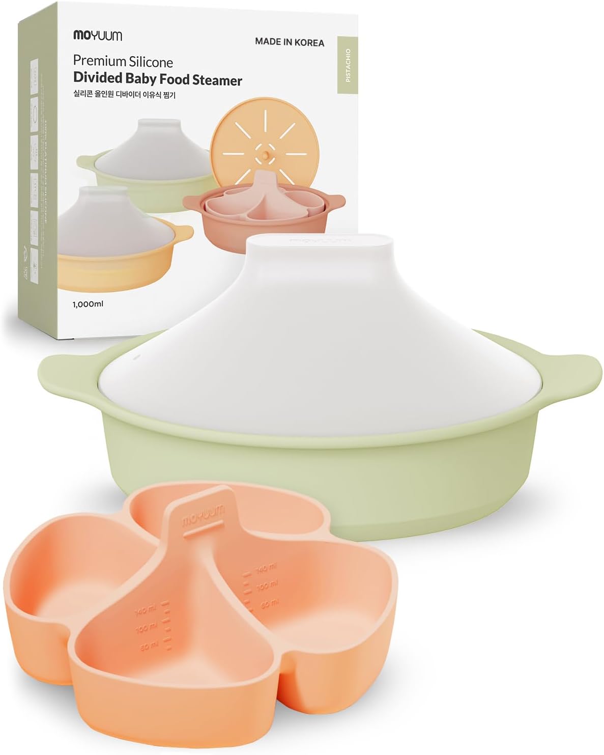 Baby Food Korea - Silicone Microwave Divided Steamer | Made