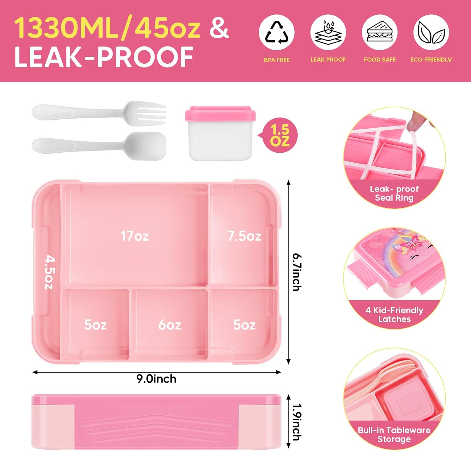 Children‘s Lunch Box Unicorn B - Baby Food Container recensione e prezzo