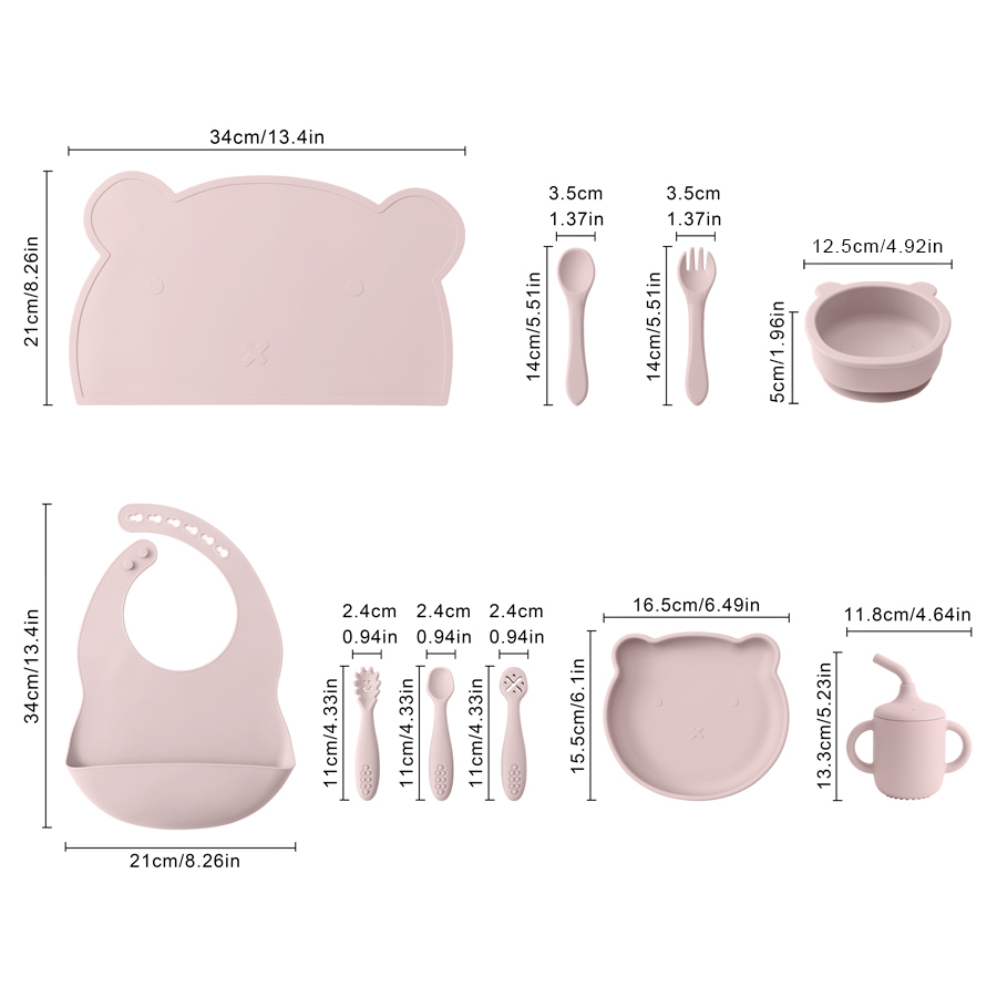8PCS Silicone Baby Feeding Set - Baby Food Grater recensione e prezzo