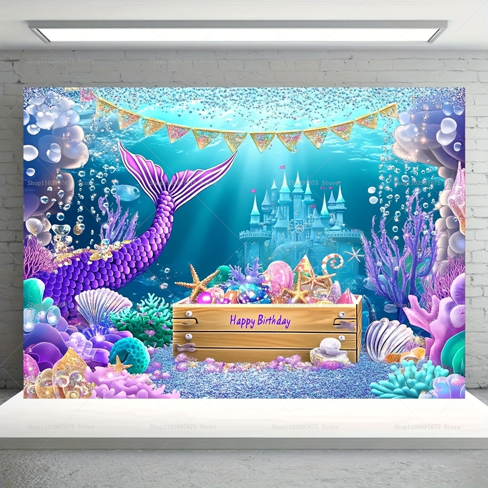 Mermaid Party Backdrops Childr - Baby Food Ingredients recensione e prezzo