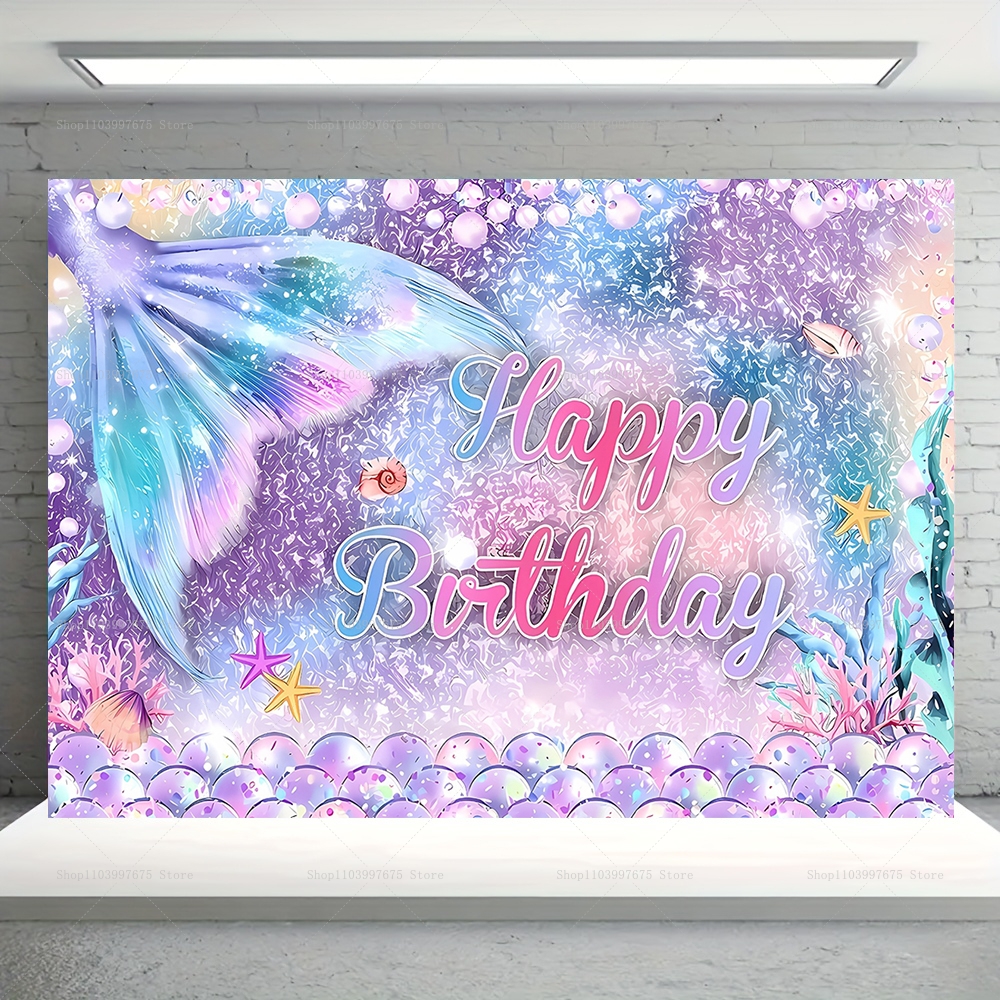 Mermaid Party Backdrops Childr - Baby Food Ingredients recensione e prezzo