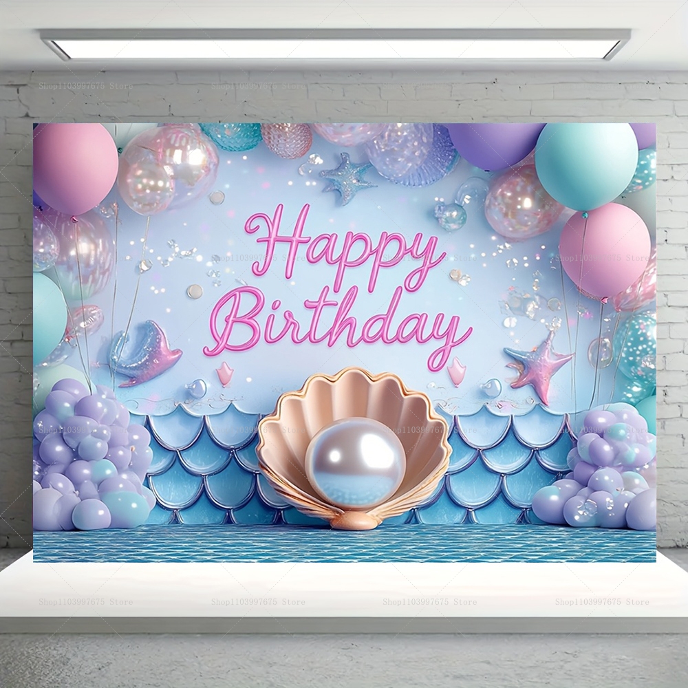 Mermaid Party Backdrops Childr - Baby Food Ingredients recensione e prezzo