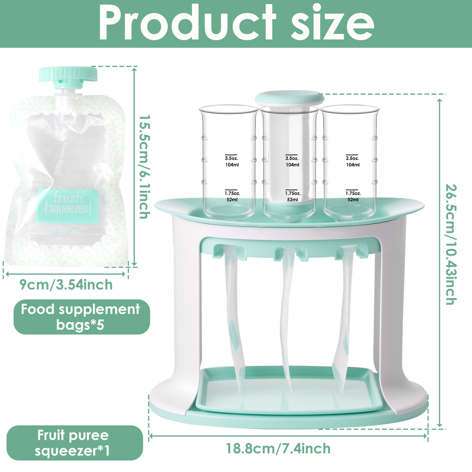 Squeeze Station for Baby Reusa - Baby Food Pouches 1 Year Old recensione e prezzo