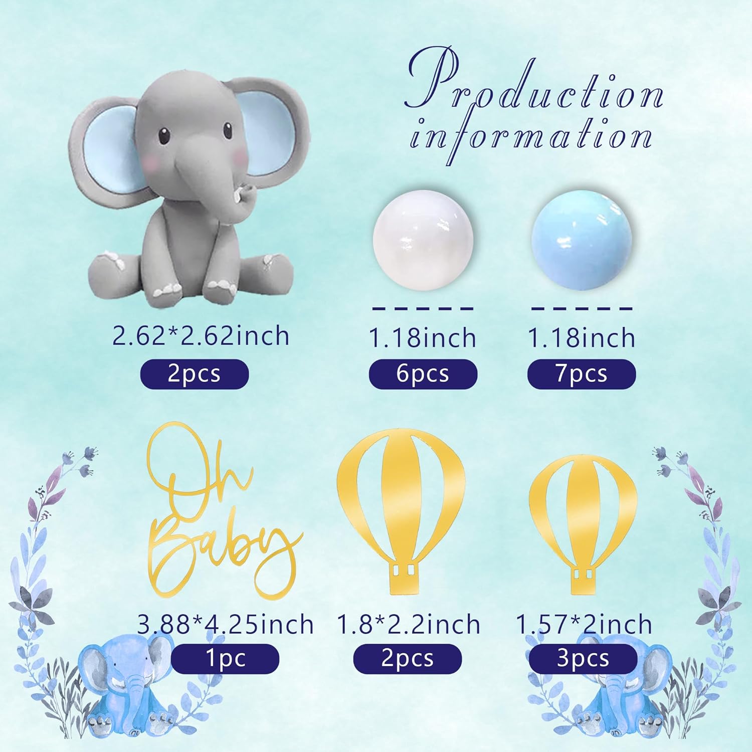 Elephant Cake Decoration Baby  - Baby Food Ingredients recensione e prezzo