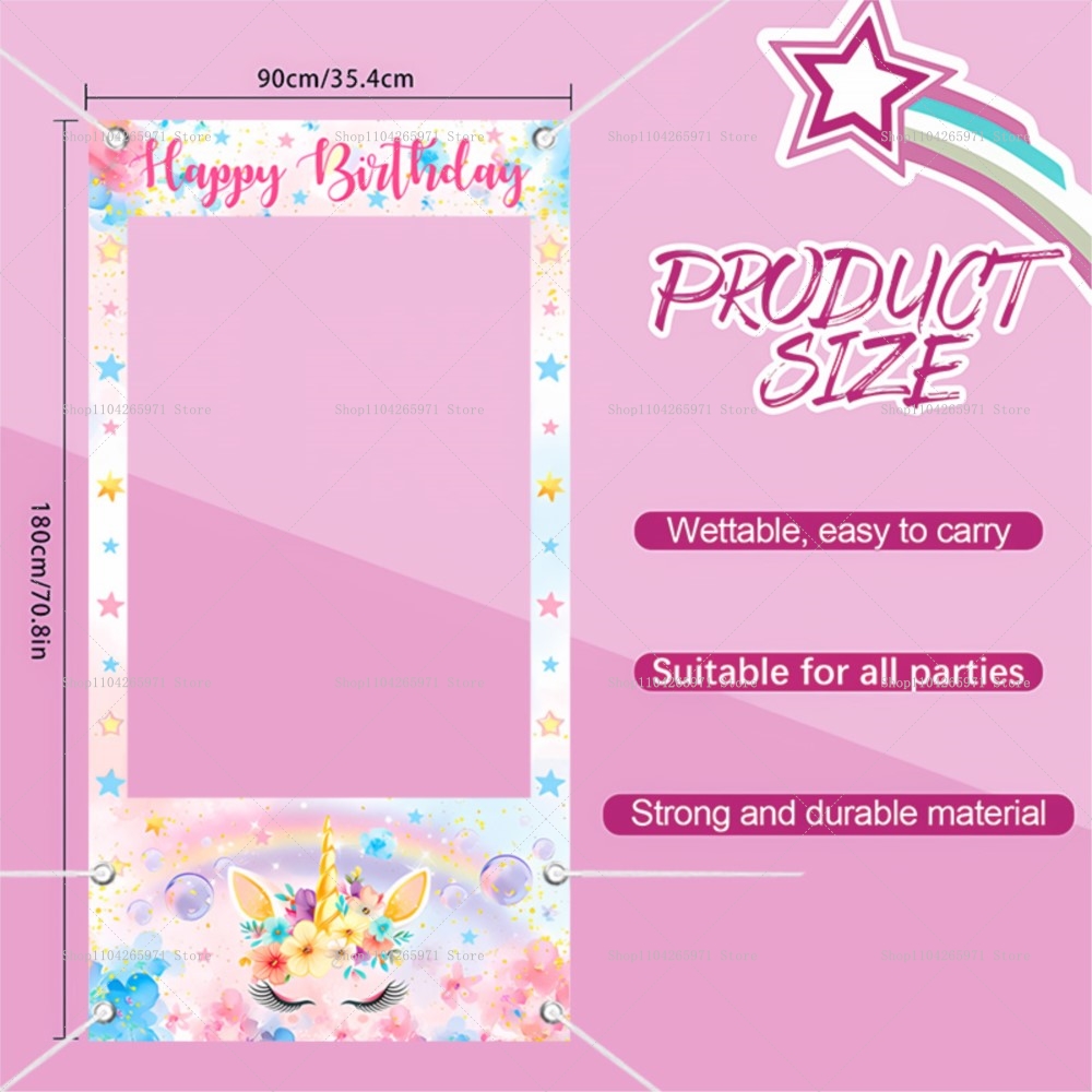 Unicorn Theme Photo Booth Fram - Baby Food Newborn recensione e prezzo