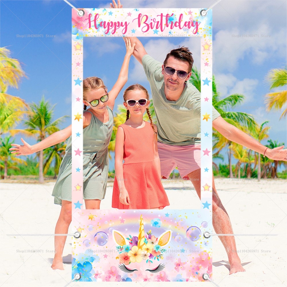 Unicorn Theme Photo Booth Fram - Baby Food Newborn recensione e prezzo