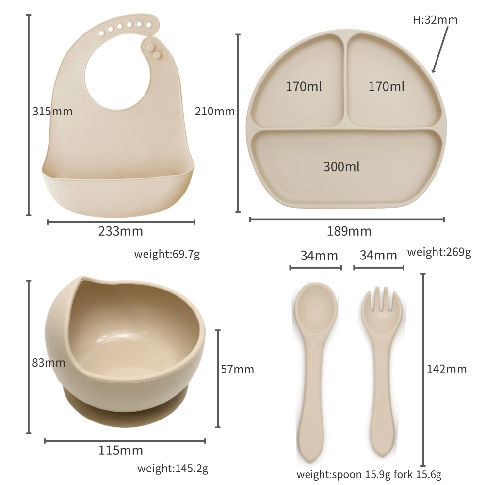 5pcs Bunny Baby Utensils Set,  - Baby Food Weaning recensione e prezzo