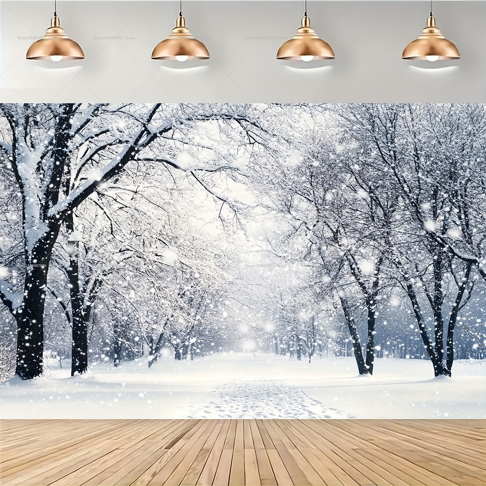 Snowy Forest Christmas Backdro - Baby Food Ingredients recensione e prezzo