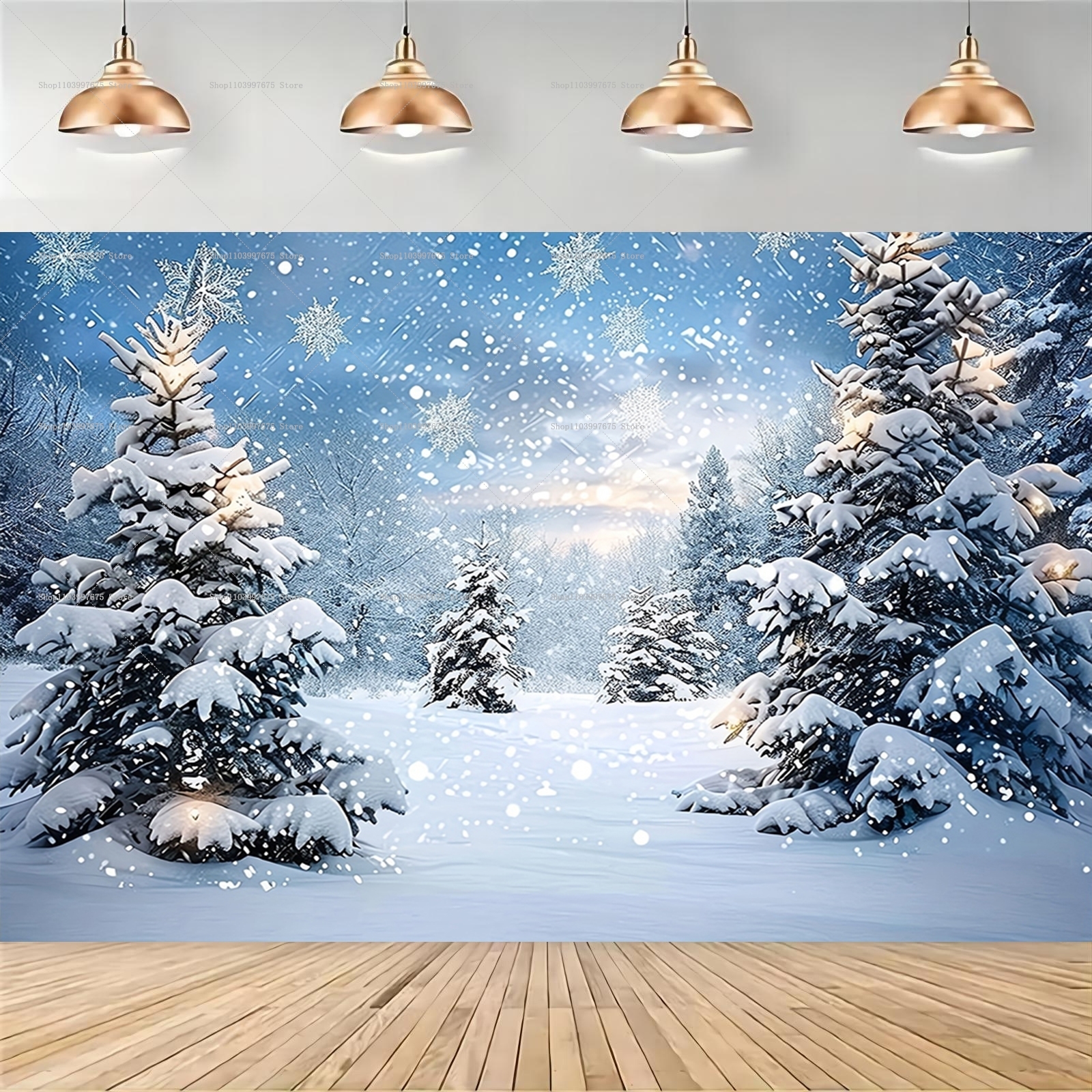 Snowy Forest Christmas Backdro - Baby Food Ingredients recensione e prezzo