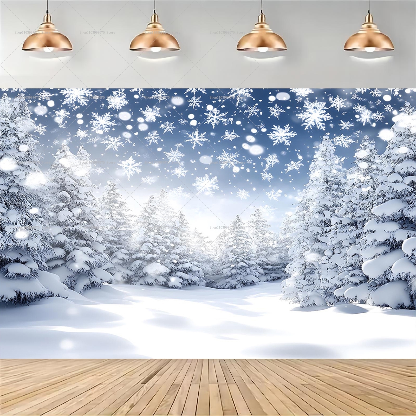 Snowy Forest Christmas Backdro - Baby Food Ingredients recensione e prezzo