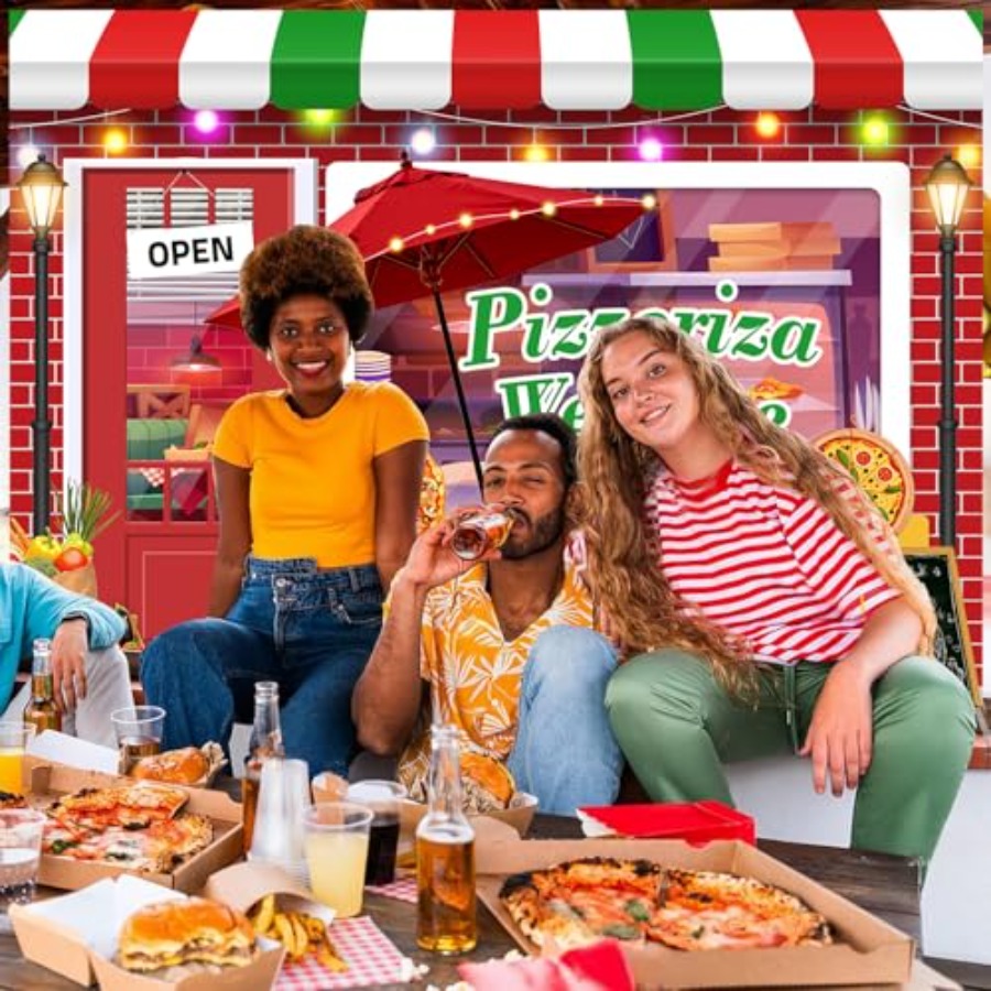 7x5ft Pizza Shop Backdrop Food - Baby Food Newborn recensione e prezzo
