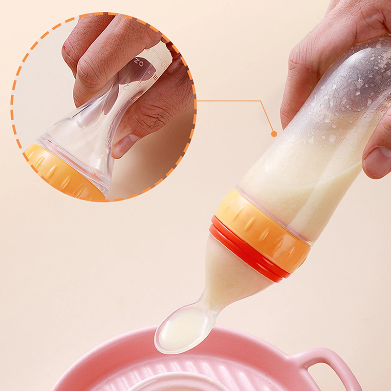 Squeezing Feeding Bottle Silic - Baby Food Newborn recensione e prezzo