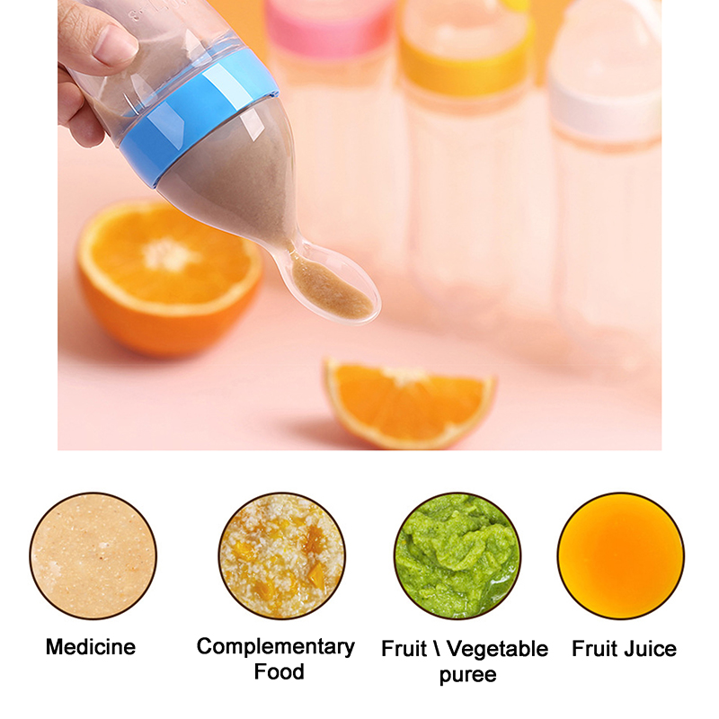Squeezing Feeding Bottle Silic - Baby Food Newborn recensione e prezzo