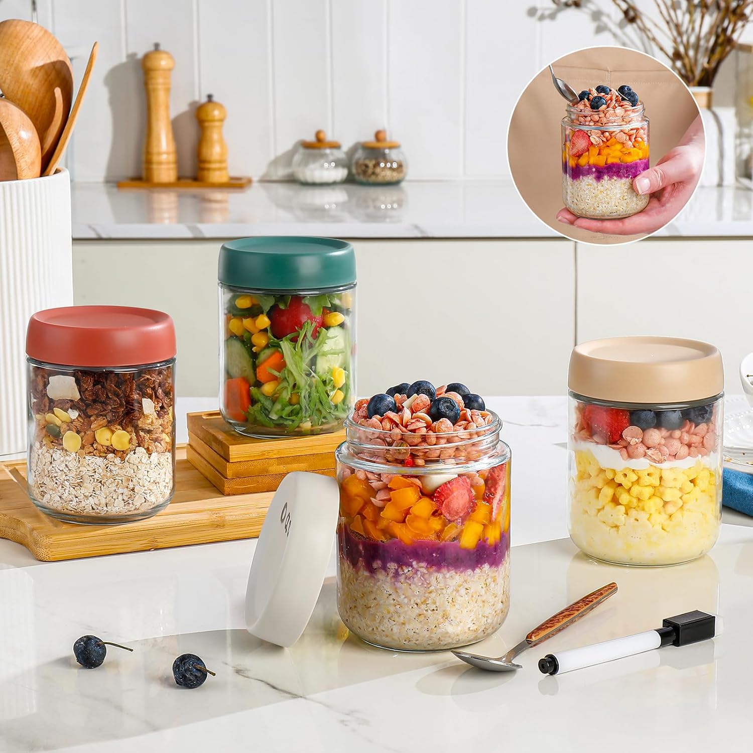 Glass Overnight Oats Container - Baby Food Container recensione e prezzo