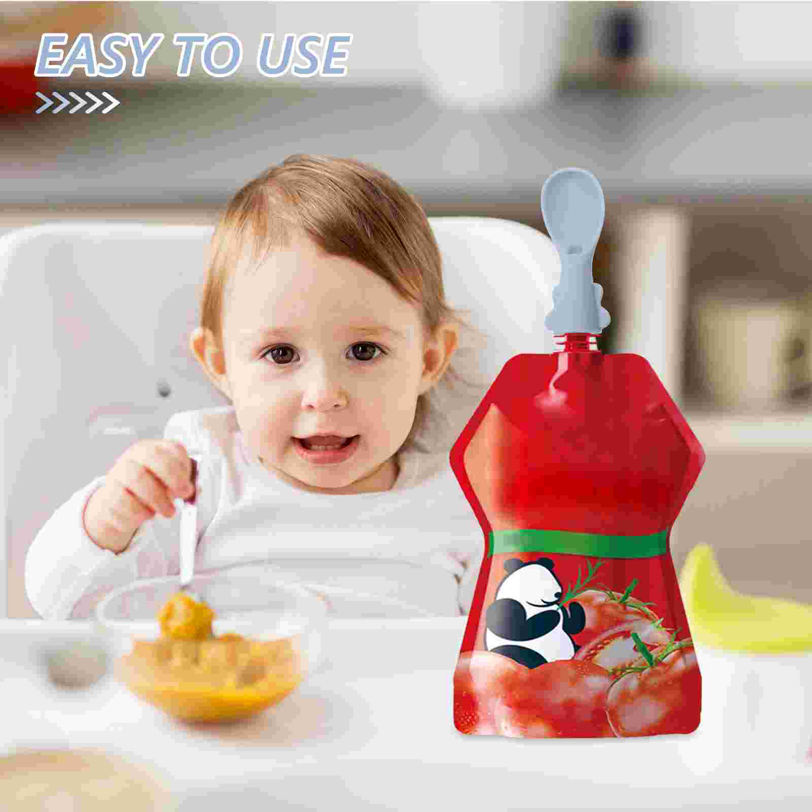 4 Pcs Baby Bag Spoon Set Spoon - Baby Food Pouches 1 Year Old recensione e prezzo