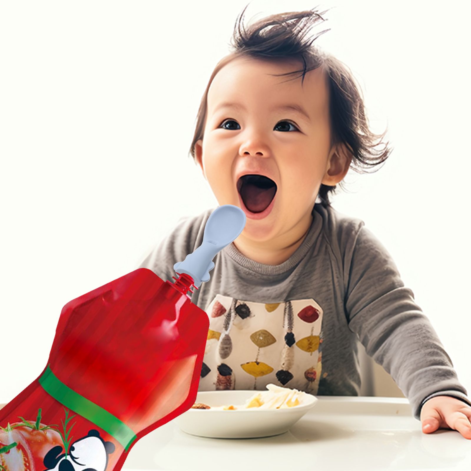 4 Pcs Baby Bag Spoon Set Spoon - Baby Food Pouches 1 Year Old recensione e prezzo