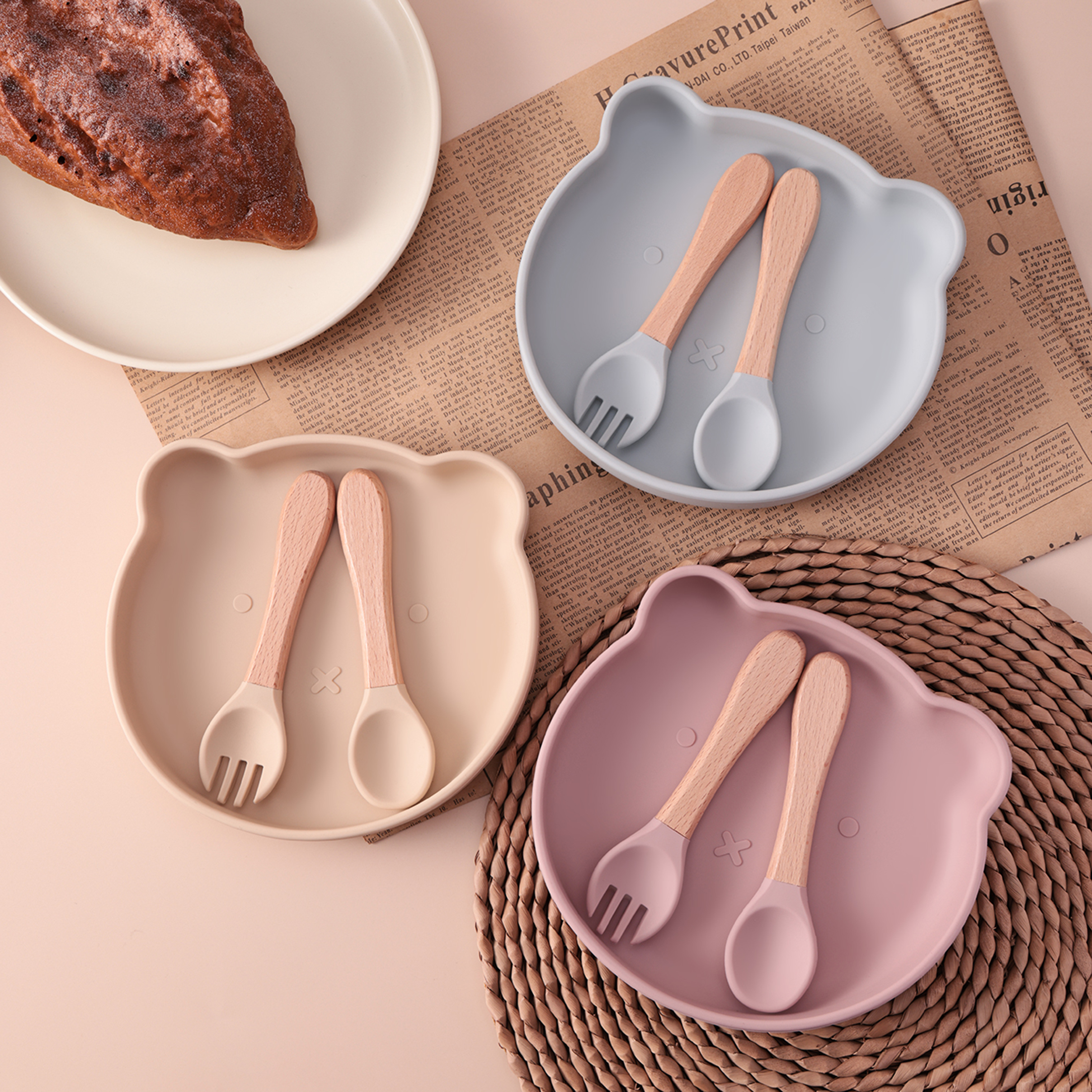 3PCS Cartoon Bear Silicone Suc - Baby Food Grater recensione e prezzo