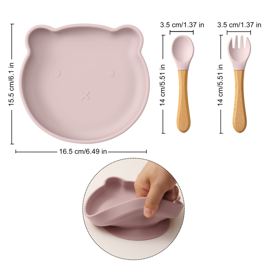 3PCS Cartoon Bear Silicone Suc - Baby Food Grater recensione e prezzo