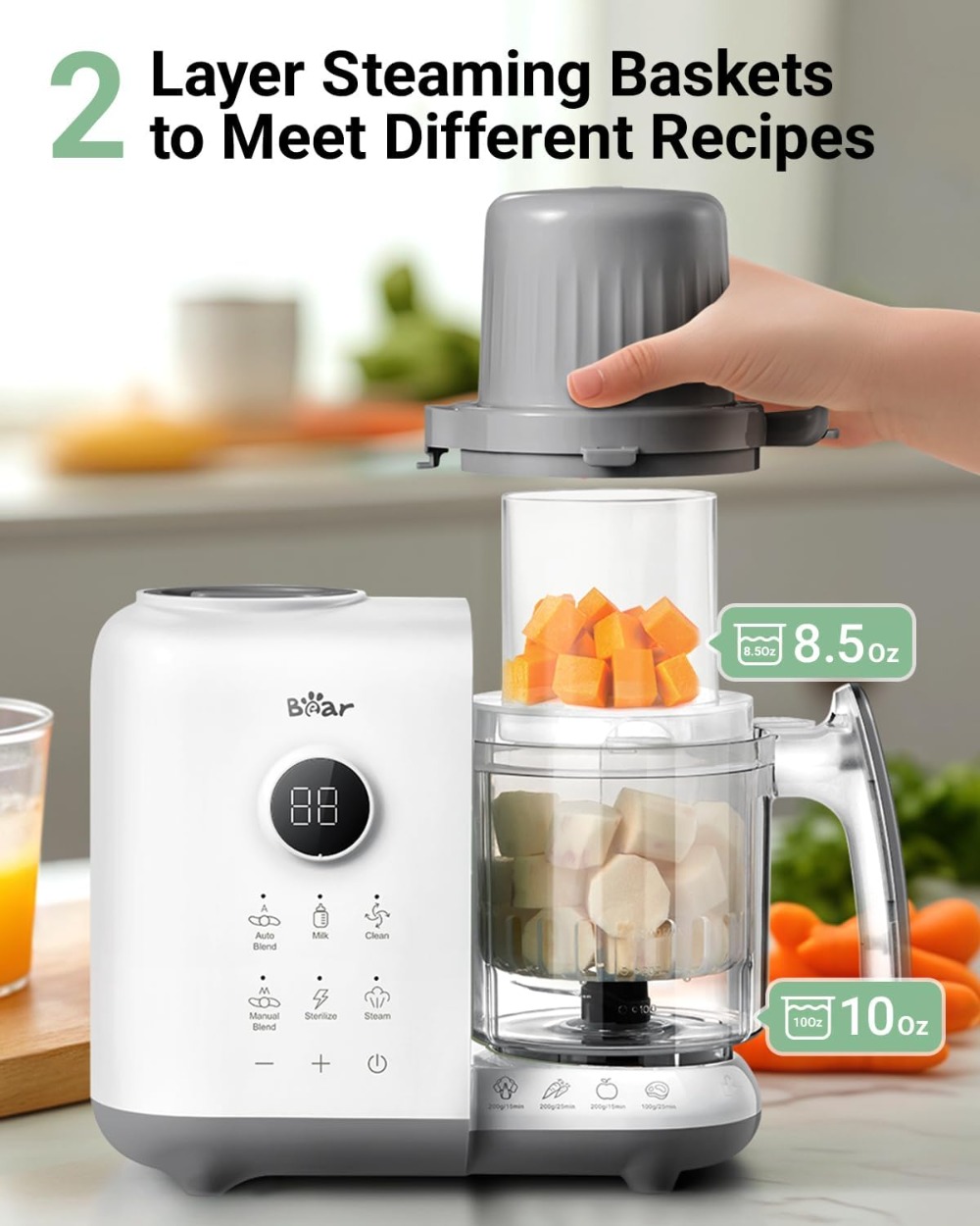 Baby Food Maker: 18.5oz Dual-L - Baby Food Blender And Steamer recensione e prezzo