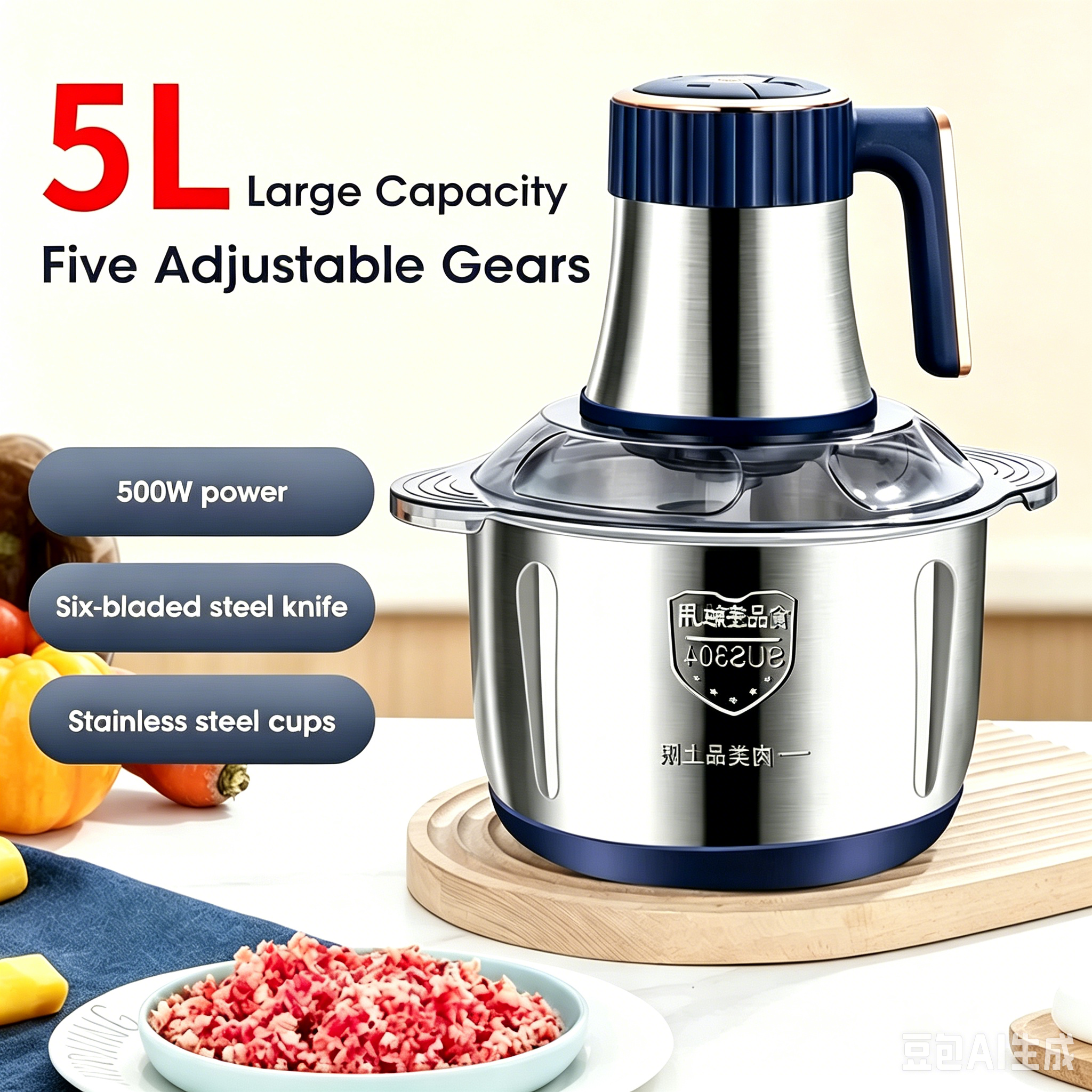5L SUS304 Stainless Steel Bowl - Baby Food Ingredients recensione e prezzo