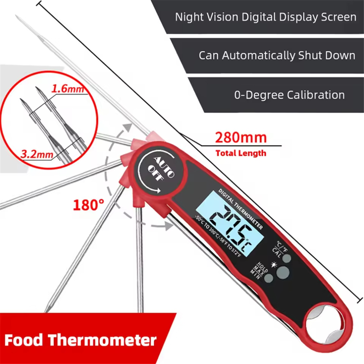 A002 Food Thermometer Kitchen  - Baby Food Usa recensione e prezzo