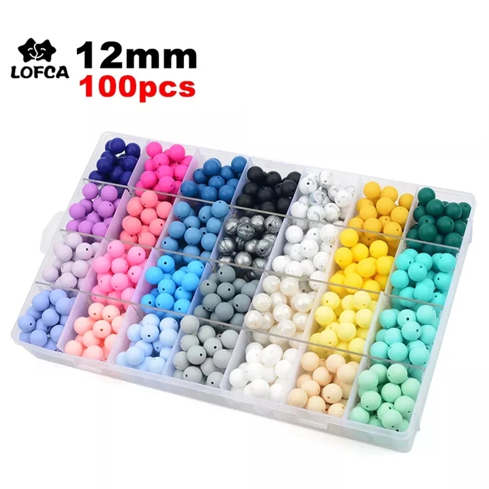 LOFCA 12mm 100pcs Silicone Bea - Baby Food Ingredients recensione e prezzo
