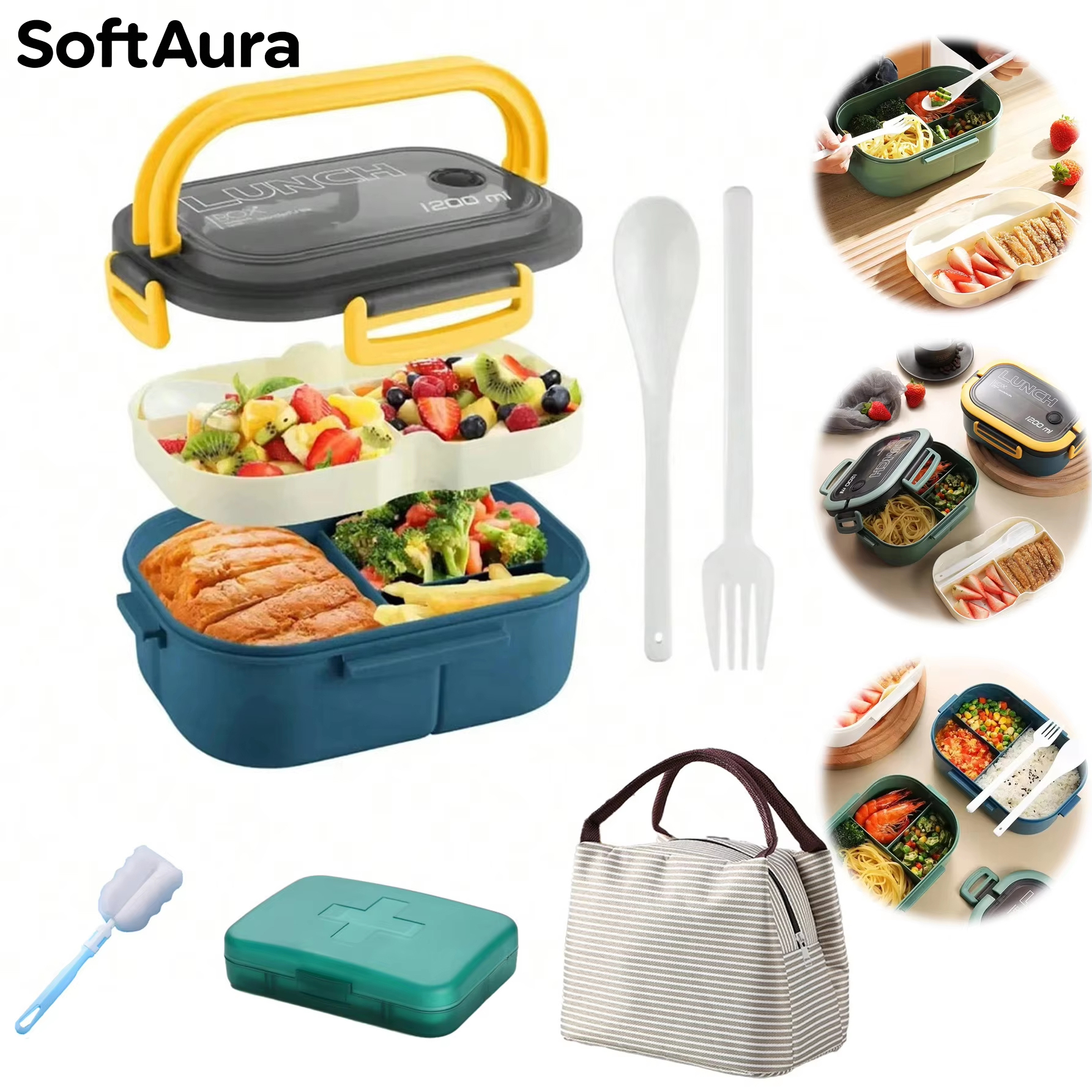 SoftAura Cute Lunch Box For Ki - Baby Food Container recensione e prezzo