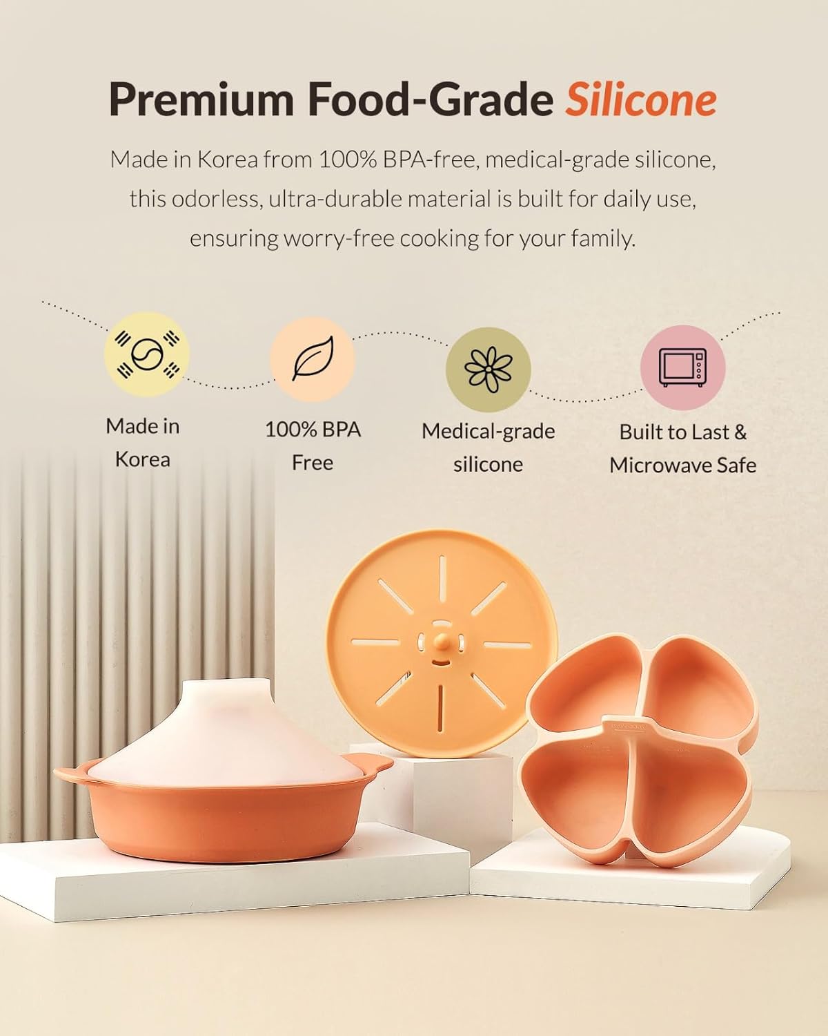 Silicone Microwave Divided Ste - Baby Food Korea recensione e prezzo