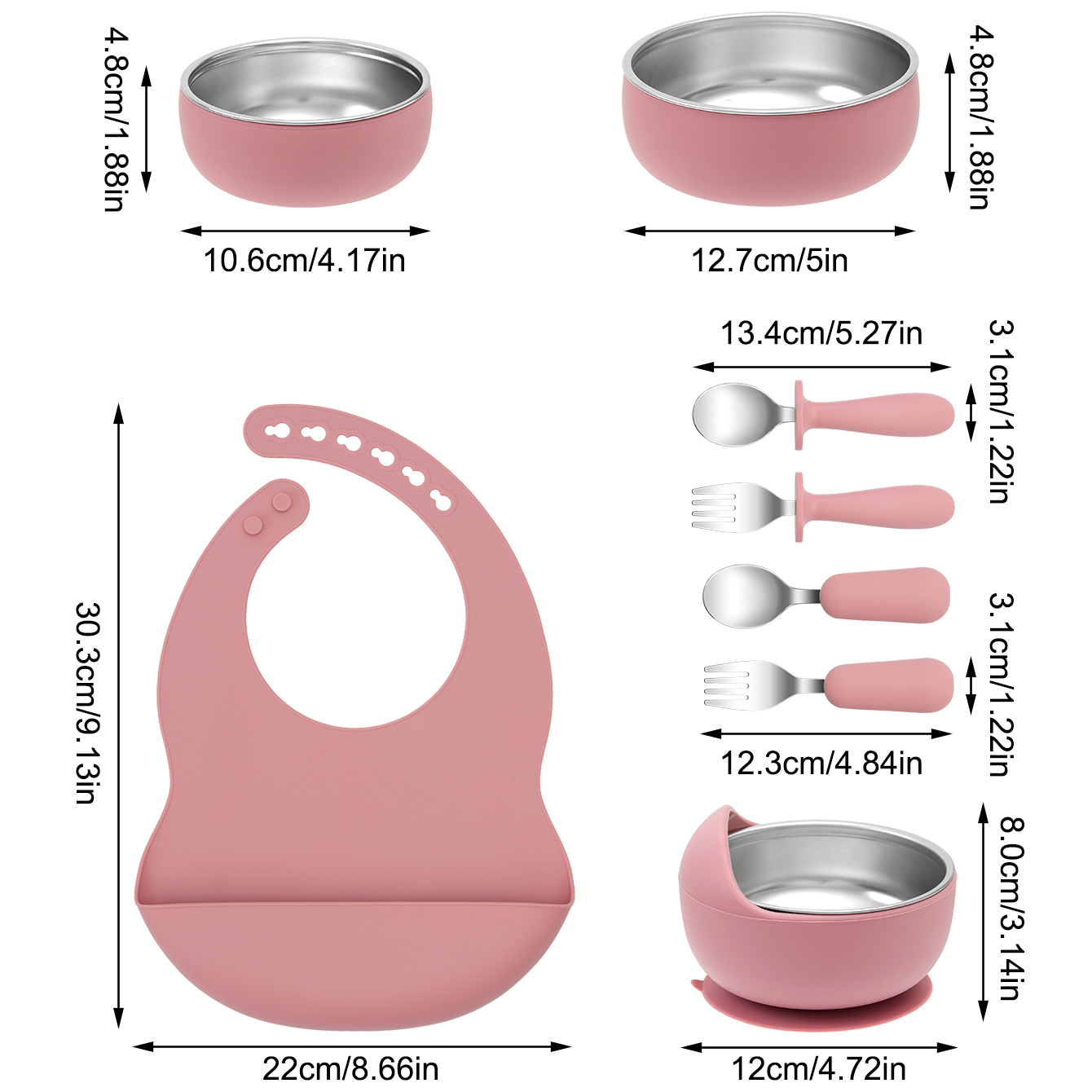 8PCS Baby Feeding Set Stainles - Baby Food Weaning recensione e prezzo